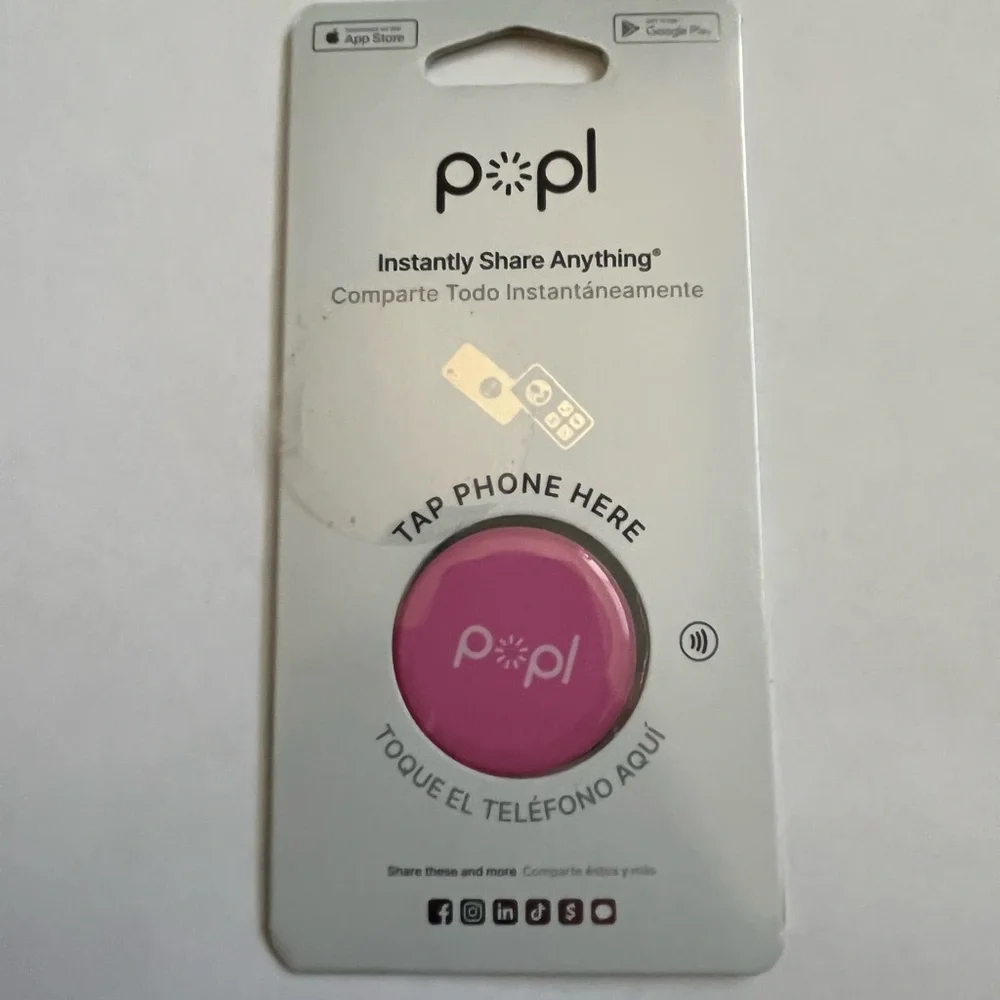 Popl Instantly Share Anything Pink New